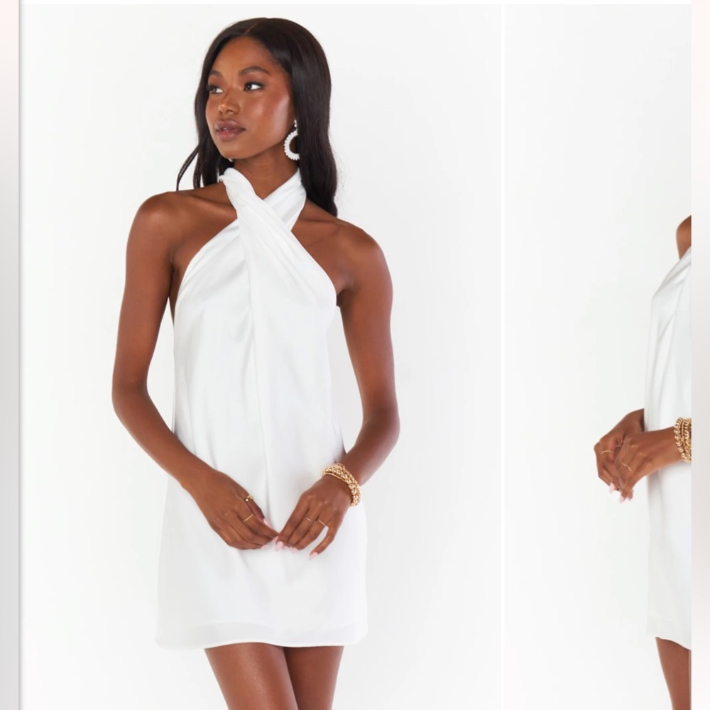 MuMu Jasmine Halter Mini Dress